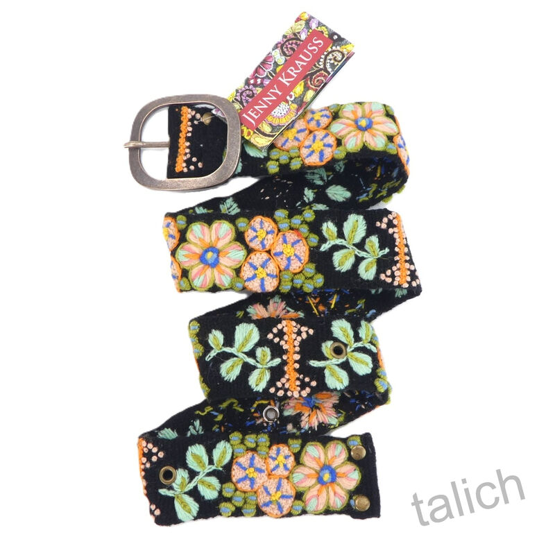 Jenny Krauss Southwest Walkabout Floral Embroidered Wool Belt - product image 