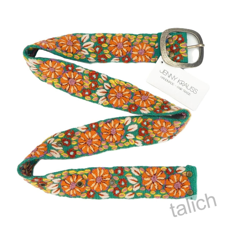 Jenny Krauss Autumn Sonata Floral Embroidered Wool Belt - product image 