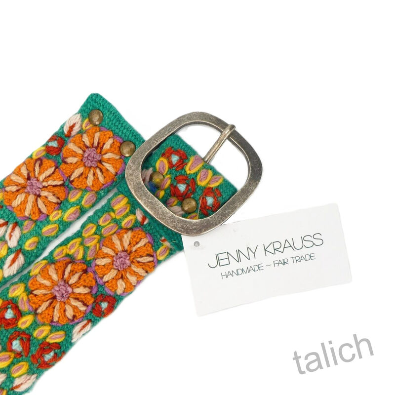 Jenny Krauss Autumn Sonata Floral Embroidered Wool Belt - product image 