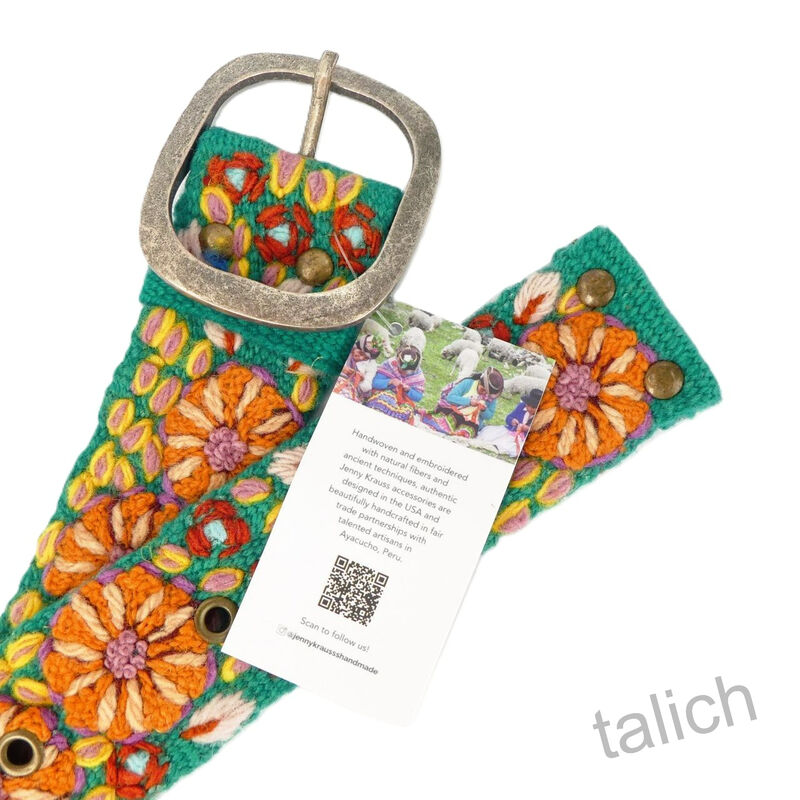 Jenny Krauss Autumn Sonata Floral Embroidered Wool Belt - product image 