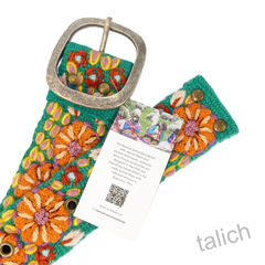 Jenny Krauss Autumn Sonata Floral Embroidered Wool Belt - product images 9 of 11