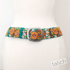 Jenny Krauss Autumn Sonata Floral Embroidered Wool Belt - product images 2 of 11