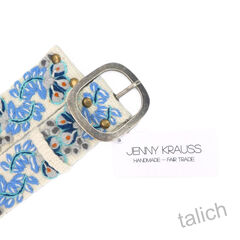 Jenny Krauss Blue Serenade Floral Embroidered Wool Belt - product images 11 of 12