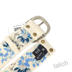 Jenny Krauss Blue Serenade Floral Embroidered Wool Belt - product images 12 of 12