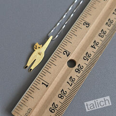 Gold Plated or Sterling Silver Head Turning Male Cat Pendant Necklace - product images 5 of 5