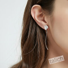 Sterling Silver Long Stem Calla Lily Flower Earrings - product images 2 of 7