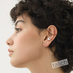 Sterling Silver Small Flying Swallow Ear Cuff Earrings - product images 3 of 6