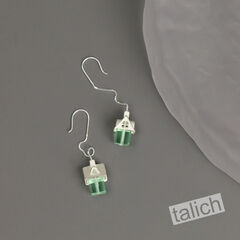 Gold Plated or Sterling Silver Little House Long Threader Earrings  - product images 10 of 11