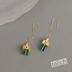 Gold Plated or Sterling Silver Little House Long Threader Earrings  - product images 3 of 11