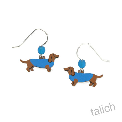 Sienna,Sky,Earrings,-,Dachshund,in,Blue,Sweater,Sienna Sky Earrings, Adajio earrings Sienna Sky, Sienna Sky Colorado
