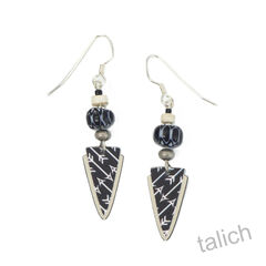 Lemon Tree - Black And White Arrow Drop Earrings - product images 1 of 4