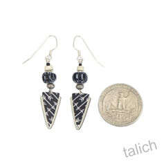 Lemon Tree - Black And White Arrow Drop Earrings - product images 4 of 4