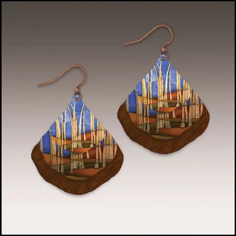 DC,Designs,-,Bare,Aspen,Grove,Layered,Wide,Teardrop,Earrings,SH13GE,DC Designs Jewelry, Art Print Earrings, DC Designs Earrings, Handmade Colorado