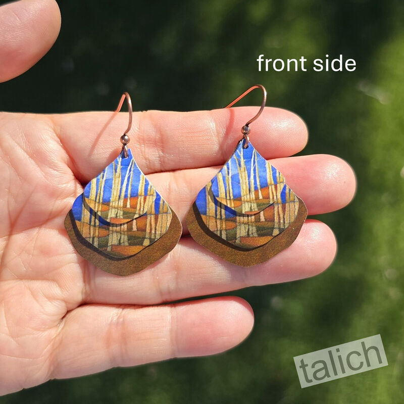 DC Designs - Bare Aspen Grove Layered Wide Teardrop Earrings SH13GE - product image 