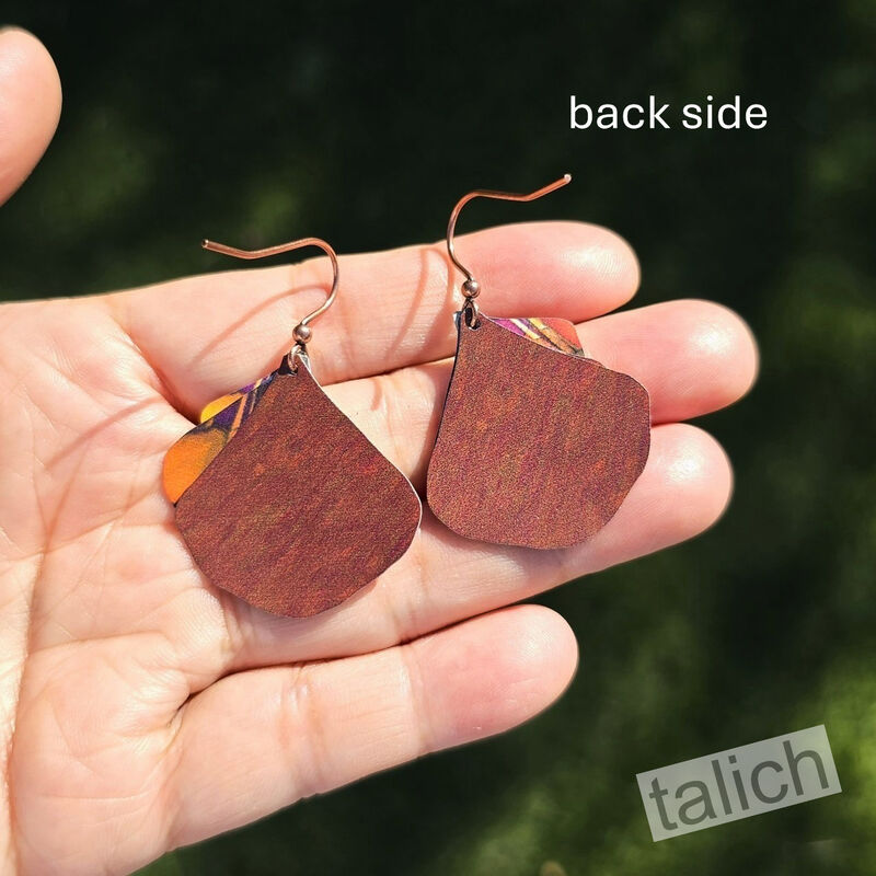 DC Designs - Trees and Hills Layered Wide Teardrop Earrings SH01GE - product image 