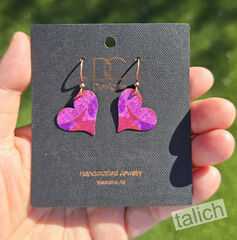 DC Designs - Sideways Pink Heart Drop Earrings - product images 4 of 4
