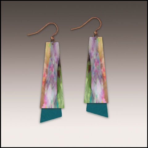 DC,Designs,-,Multicolor,Abstract,Art,Layered,Long,Copper,Drop,Earrings,3NTE,DC Designs Jewelry, Art Print Earrings, DC Designs Earrings, Handmade Colorado
