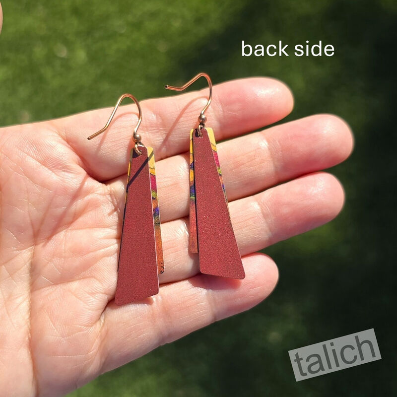 DC Designs - Desert Mountains Art Layered Long Drop Earrings SH17TE - product image 
