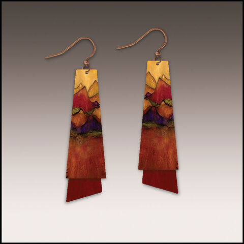 DC,Designs,-,Desert,Mountains,Art,Layered,Long,Drop,Earrings,SH17TE,DC Designs Jewelry, Art Print Earrings, DC Designs Earrings, Handmade Colorado