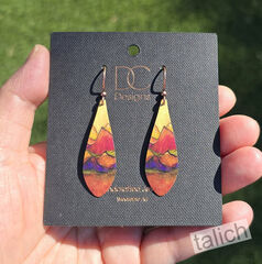 DC Designs - Desert Mountains Art Print Long Teardrop Earrings - product images 2 of 4