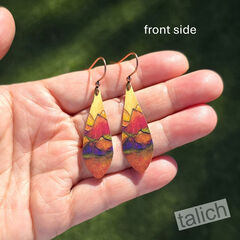 DC Designs - Desert Mountains Art Print Long Teardrop Earrings - product images 3 of 4