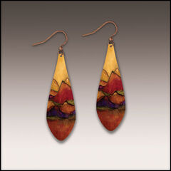 DC Designs - Desert Mountains Art Print Long Teardrop Earrings - product images 1 of 4