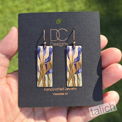 DC Designs - Calla Lily Art Print Long Rectangle Earrings SH19CE - product images 4 of 4