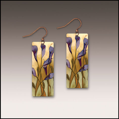 DC,Designs,-,Calla,Lily,Art,Print,Long,Rectangle,Earrings,SH19CE,DC Designs Jewelry, Art Print Earrings, DC Designs Earrings, Handmade Colorado