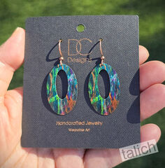 DC Designs - Green Moss Open Oval Earrings - product images 4 of 4