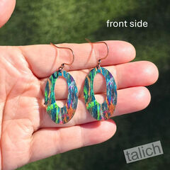 DC Designs - Green Moss Open Oval Earrings - product images 2 of 4