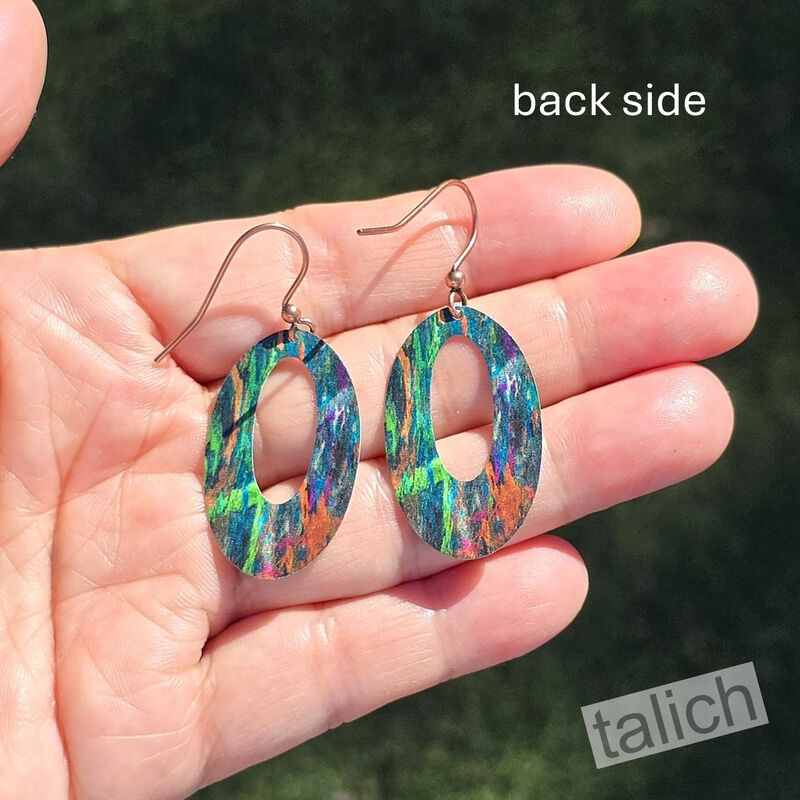 DC Designs - Green Moss Open Oval Earrings - product image 