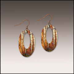 DC Designs - Autumn Birch Open Oval Earrings - product images 1 of 4