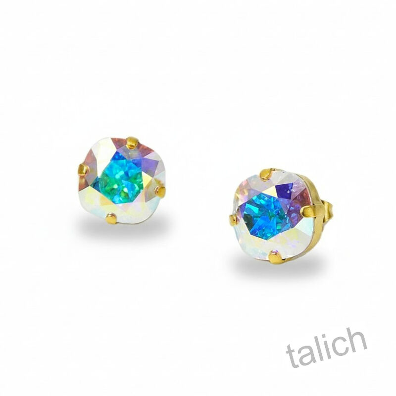 Catherine Popesco Large Crystal Post Earrings in AB Clear Crystal - product image 