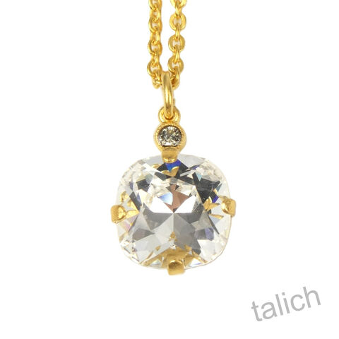 Catherine,Popesco,Round,Crystal,Pendant,Necklace,in,Clear,Catherine Popesco Round Crystal Pendant Necklace in Clear, La Vie Parisienne Necklace, Catherine Popesco Jewelry, Catherine Popesco Paris