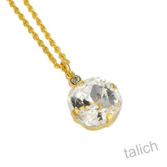 Catherine Popesco Round Crystal Pendant Necklace in Clear - product images 2 of 5