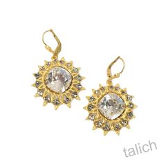 Catherine Popesco Crystals Starburst Earrings in Shade - product images 2 of 4