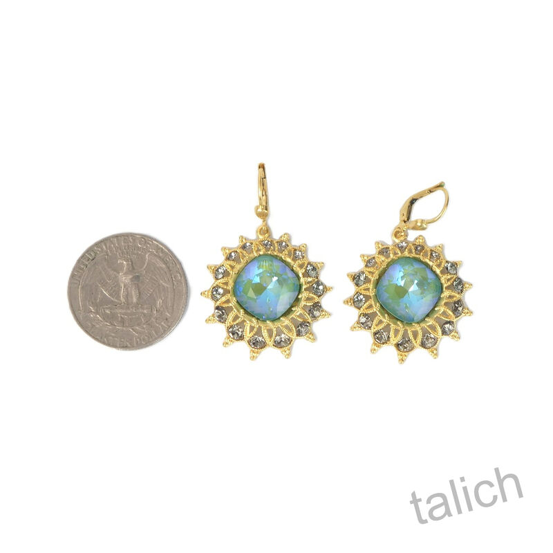 Catherine Popesco Crystals Starburst Earrings in Silky Sage - product image 