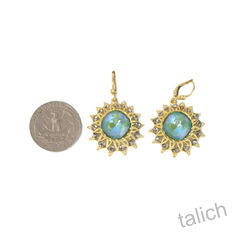Catherine Popesco Crystals Starburst Earrings in Silky Sage - product images 4 of 5
