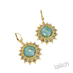 Catherine Popesco Crystals Starburst Earrings in Silky Sage - product images 3 of 5