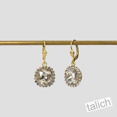 Catherine Popesco Stone Border Crystal Earrings in Shade - product images 5 of 5