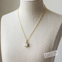 Catherine Popesco Small Square Crystal Pendant Necklace in Clear - product images 6 of 6