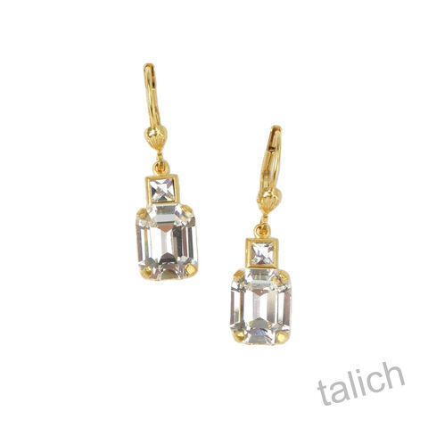 Catherine,Popesco,Small,Emerald,Cut,Crystal,Drop,Earrings,Catherine Popesco Earrings, La Vie Parisienne Earrings, Catherine Popesco Jewelry, Catherine Popesco Paris