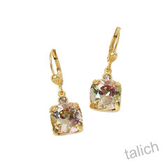Catherine Popesco Square Crystal Earrings in Champagne AB - product images 2 of 4