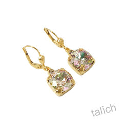 Catherine Popesco Square Crystal Earrings in Champagne AB - product images 3 of 4