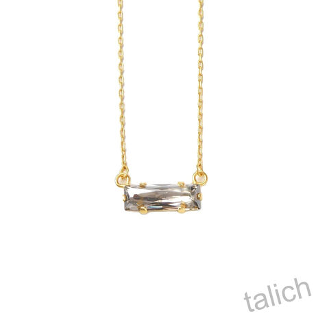 Catherine,Popesco,Petite,Rectangle,Bar,Crystal,Necklace,Catherine Popesco Rectangle Bar Crystal Necklace in Shade, La Vie Parisienne Necklace, Catherine Popesco Jewelry, Catherine Popesco Paris