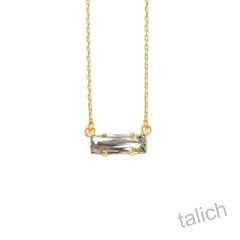 Catherine Popesco Petite Rectangle Bar Crystal Necklace - product images 1 of 6