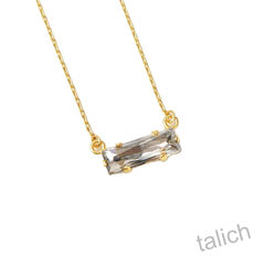 Catherine Popesco Petite Rectangle Bar Crystal Necklace - product images 3 of 6