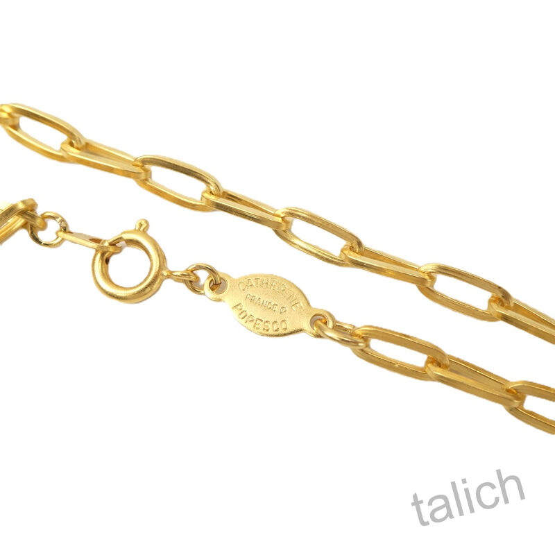 Catherine Popesco Rectangle Bar Crystal Paper Clip Chain Necklace - product image 