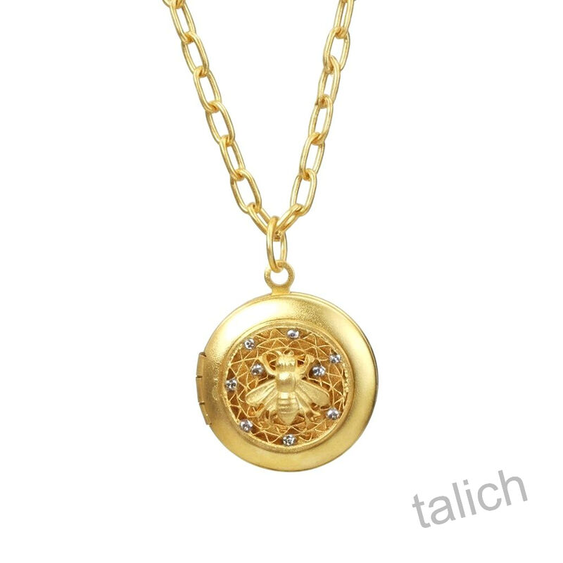 Catherine Popesco Honeycomb Bee Locket Necklace - product image 