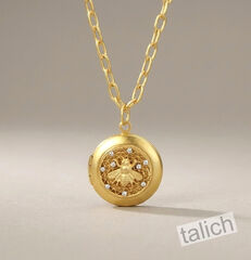 Catherine Popesco Honeycomb Bee Locket Necklace - product images 2 of 8